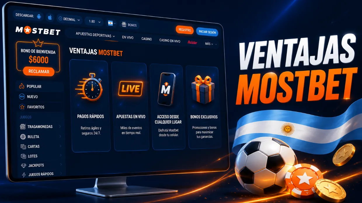 Ventajas de jugar y apostar en Mostbet desde Argentina